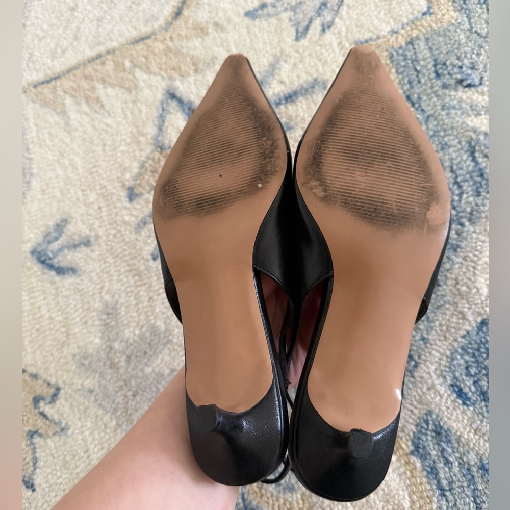 Steve Madden Black Slingback Heels - Picture 4 of 9